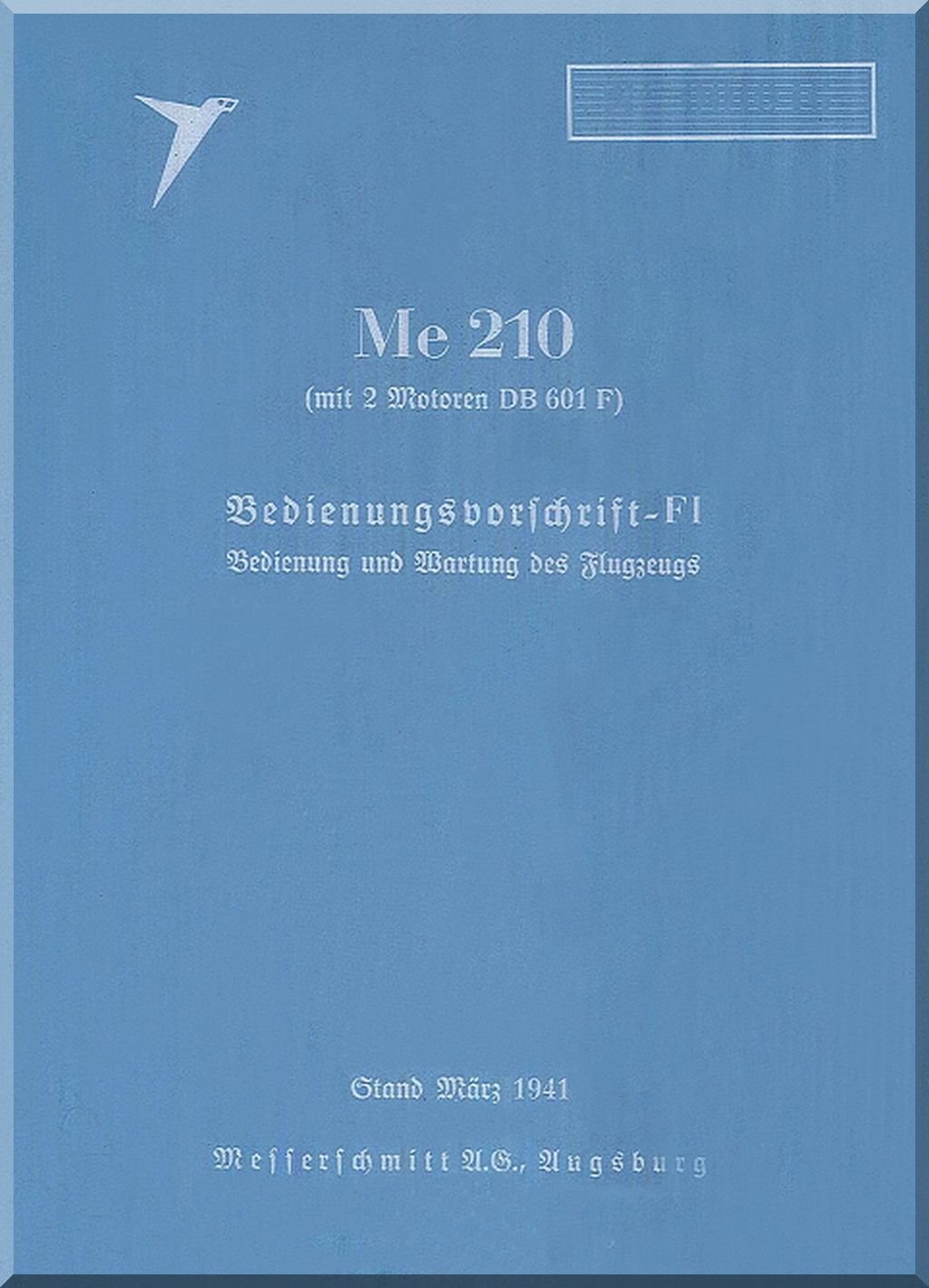 Messerschmitt Me 210 / Me 410 Aircraft Manuals Collection - Digital Download