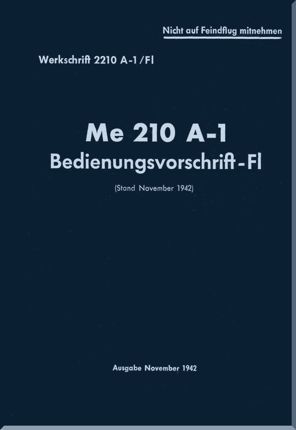 Messerschmitt Me 210 / Me 410 Aircraft Manuals Collection - Digital Download