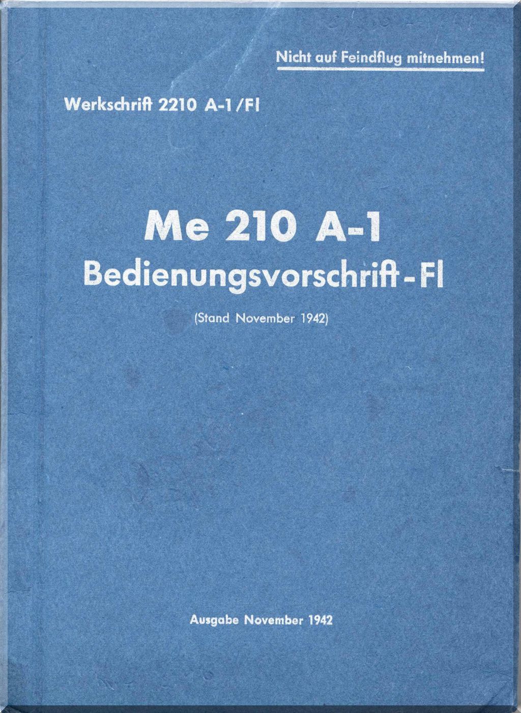Messerschmitt Me 210 / Me 410 Aircraft Manuals Collection - Digital Download