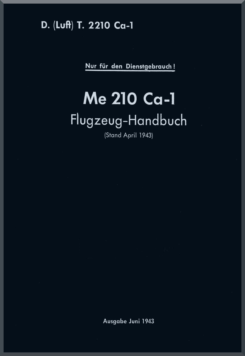 Messerschmitt Me 210 / Me 410 Aircraft Manuals Collection - Digital Download