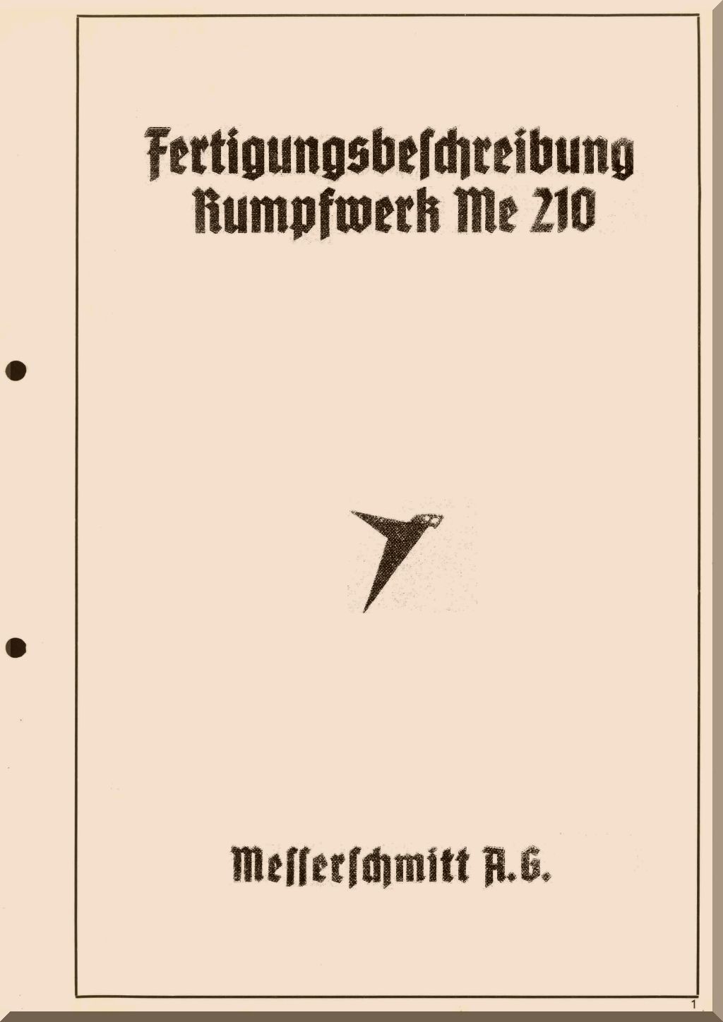 Messerschmitt Me 210 / Me 410 Aircraft Manuals Collection - Digital Download