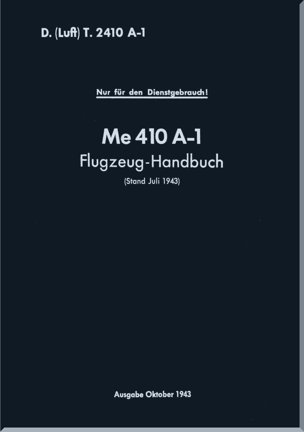 Messerschmitt Me 210 / Me 410 Aircraft Manuals Collection - Digital Download
