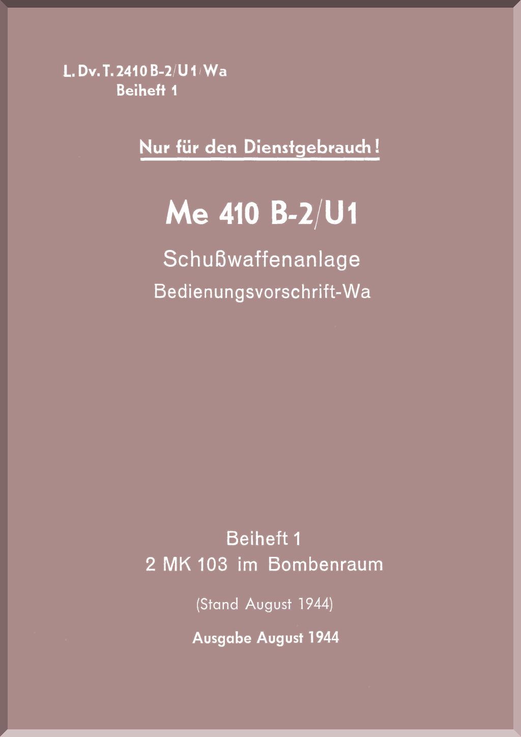 Messerschmitt Me 210 / Me 410 Aircraft Manuals Collection - Digital Download