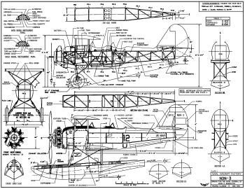 Naval Aircraft Factory N3N Aircraft Blueprints Engineering Drawings - Download
