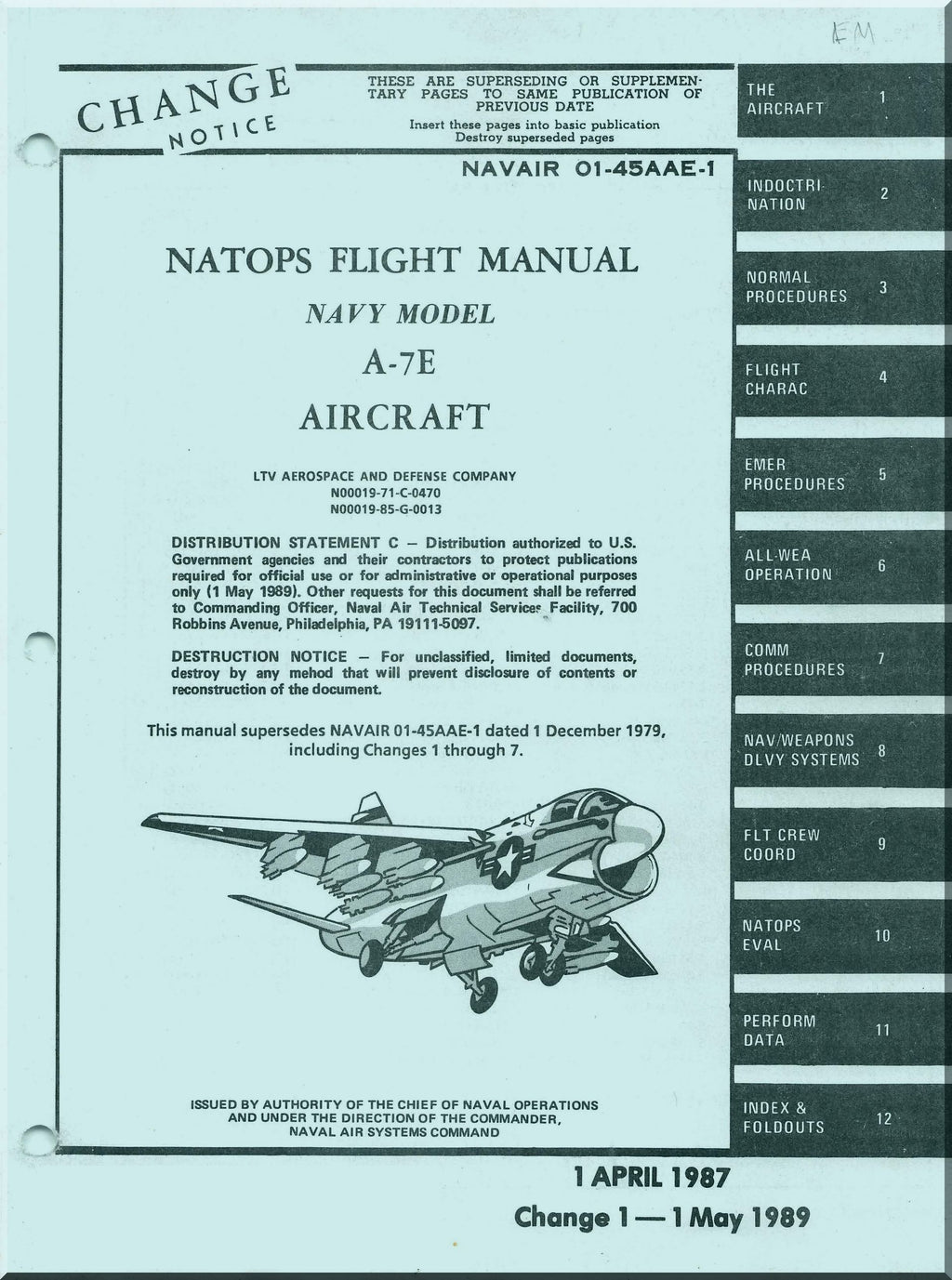 LTV A-7 Corsair II Aircraft Manuals Collection  - Download -