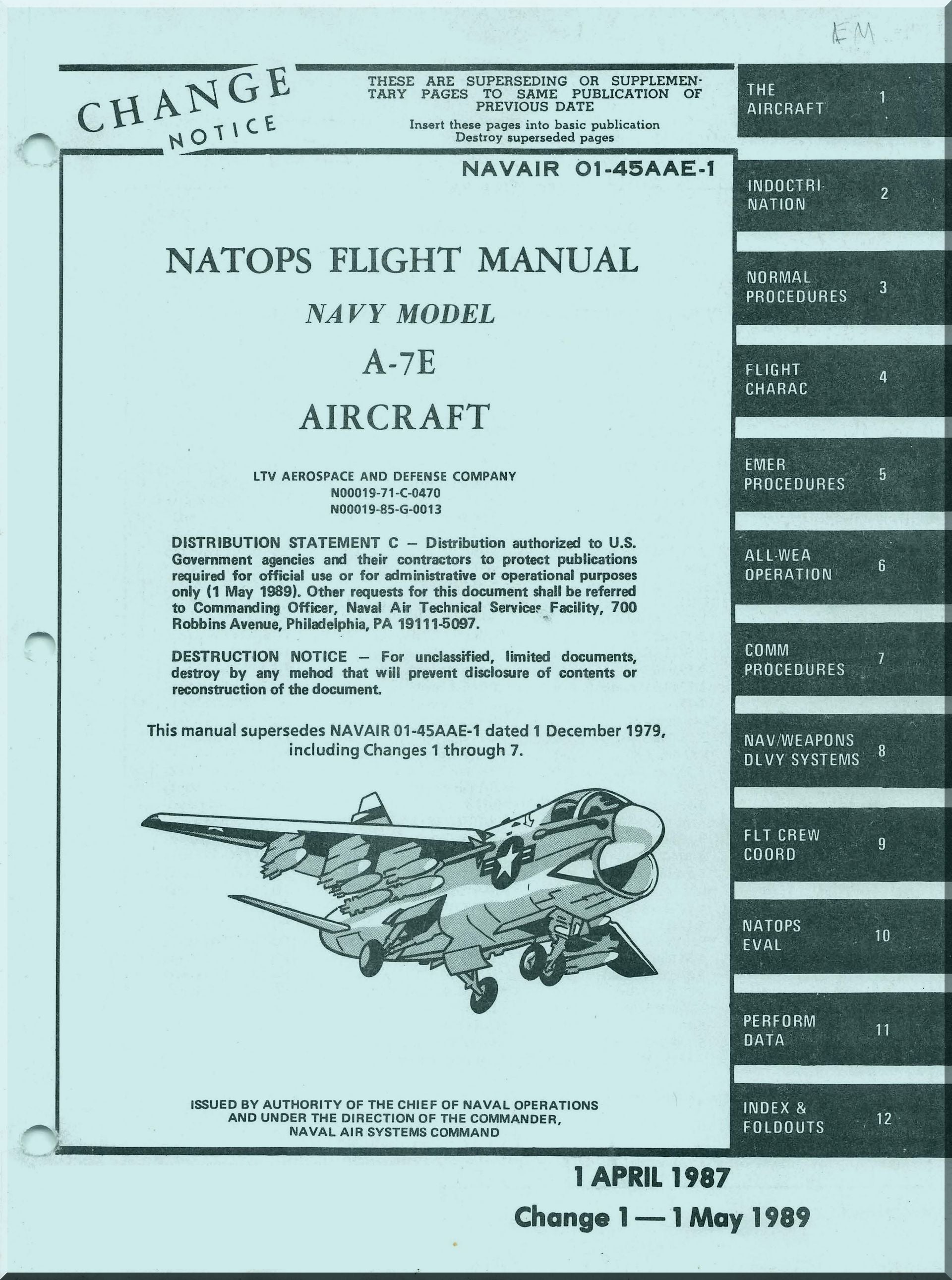 LTV A-7 Corsair II Aircraft Manuals Collection  - Download -