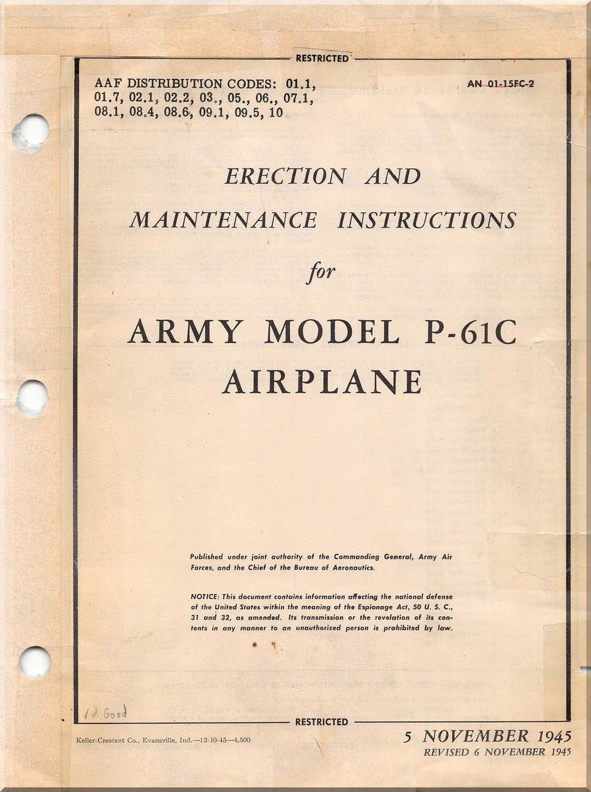 Northrop P-61 Black Widow Aircraft Manuals Collection - Digital Download