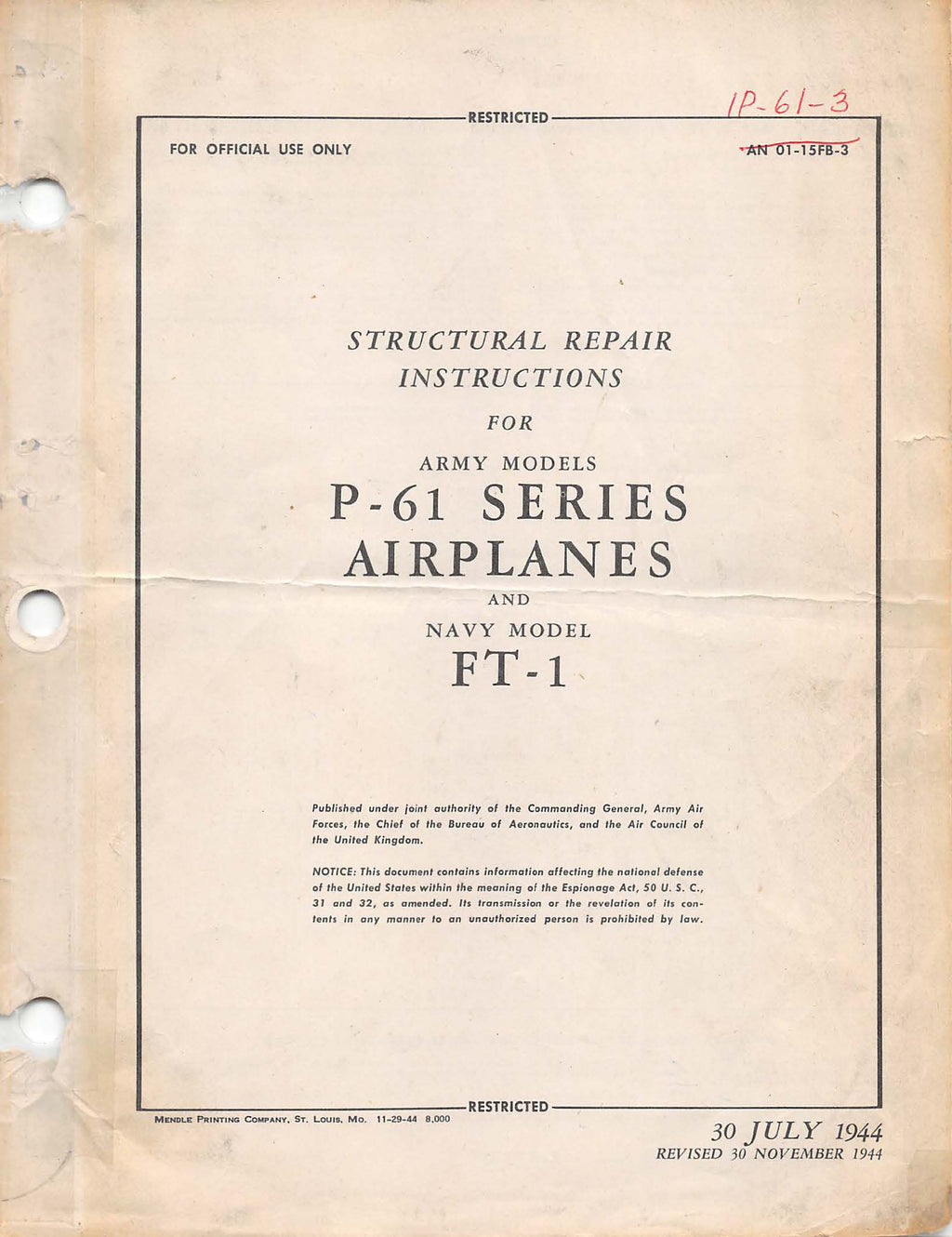 Northrop P-61 Black Widow Aircraft Manuals Collection - Digital Download