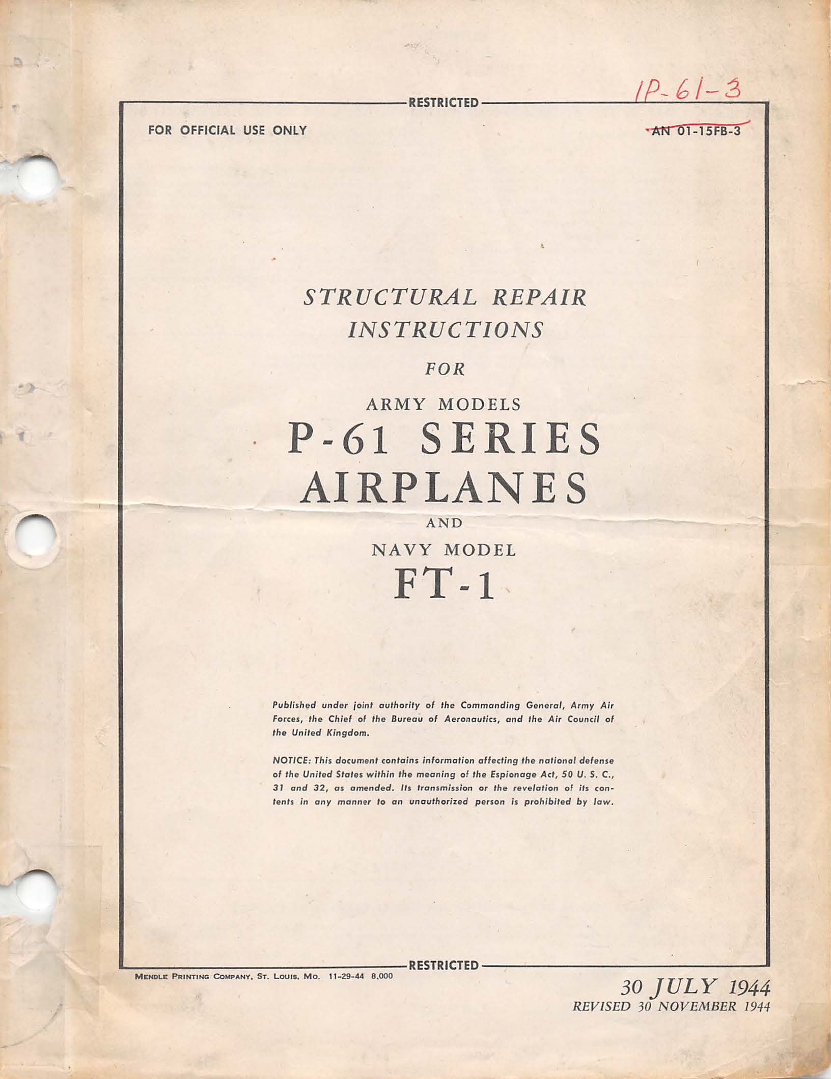 Northrop P-61 Black Widow Aircraft Manuals Collection - Digital Download
