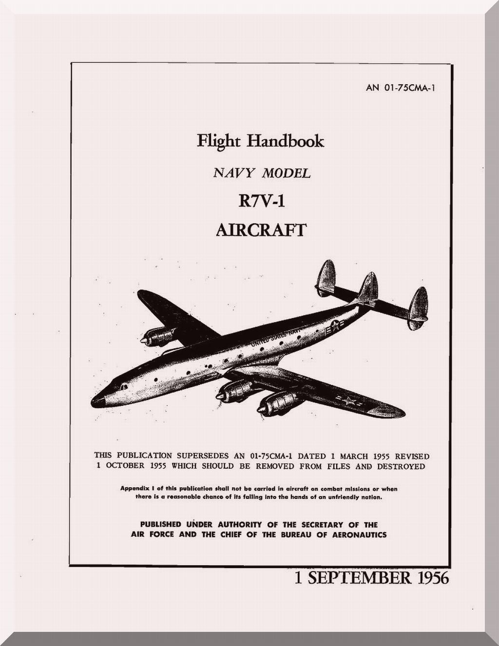 Lockheed C-69, C-121, R7V-1 Constellation Aircraft Manuals Collection - Digital Download