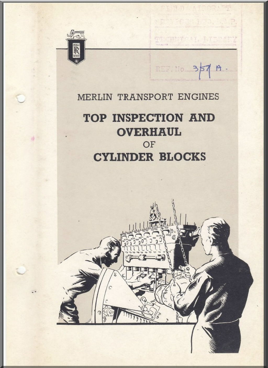Rolls Royce Merlin Aircraft Engine Manuals Bundle - Download -