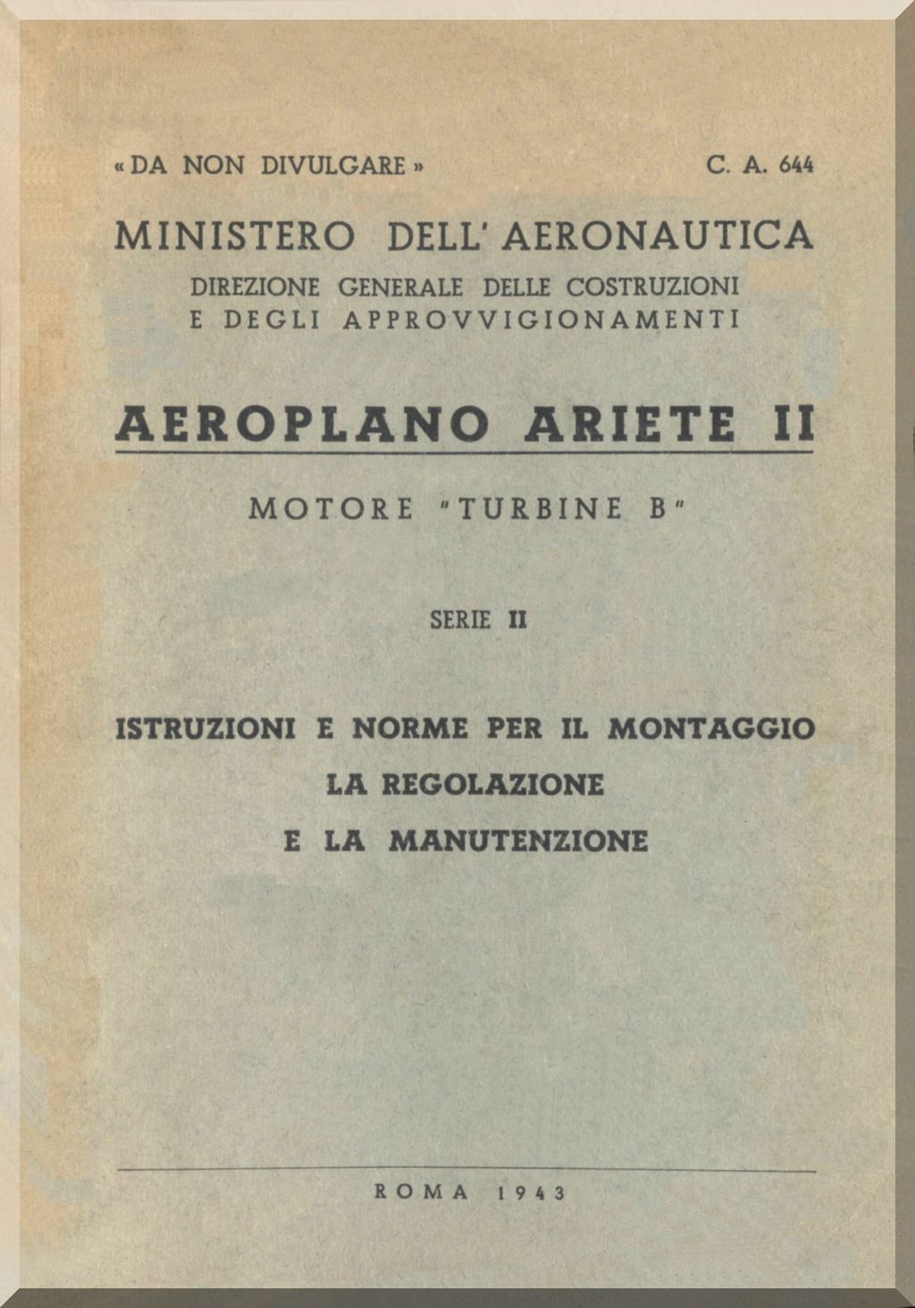 Reggiane Re.2002 Ariete Fighter-Bomber Manuals Collection - Digital Download