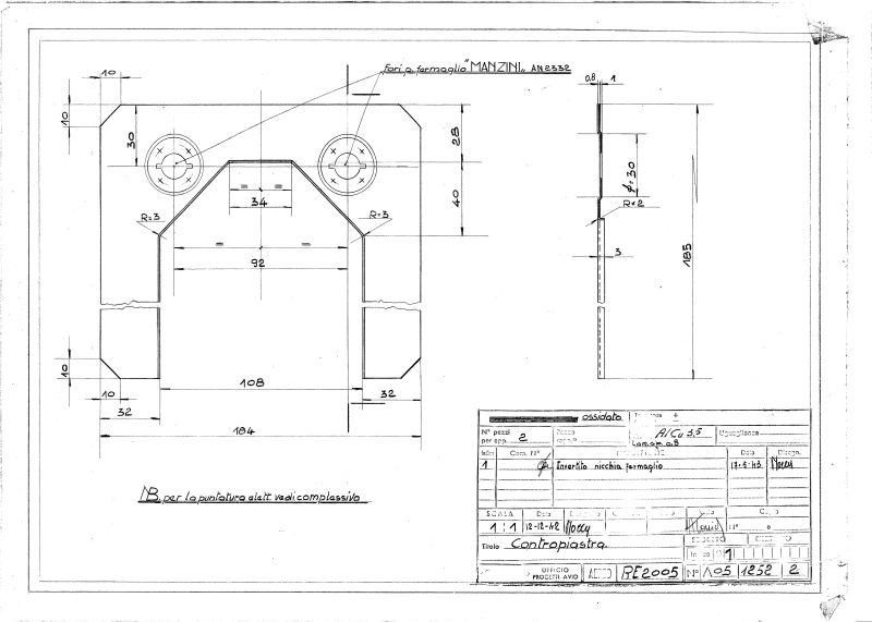 Reggiane Re.2005 "Sagittario" Aircraft Blueprints Engineering Drawings