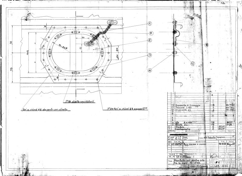 Reggiane Re.2005 "Sagittario" Aircraft Blueprints Engineering Drawings