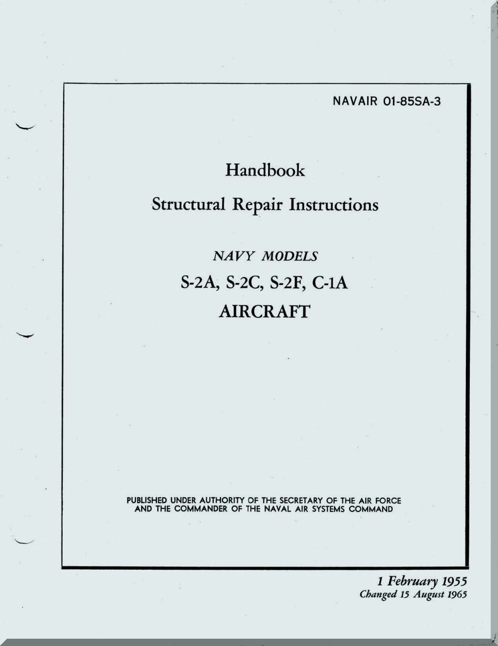 Grumman C-1 Trader / S-2 Tracker Aircraft Manuals Collection