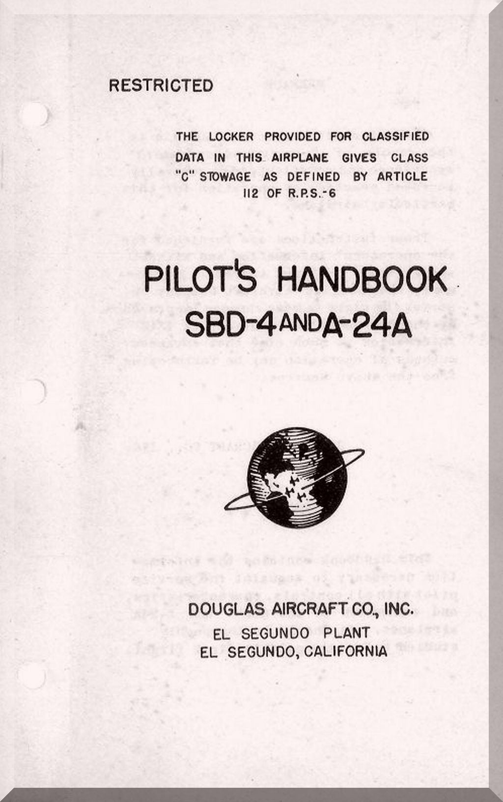 Douglas SBD Dauntless A-24 Banshee Aircraft Manuals Collection - Digital Download