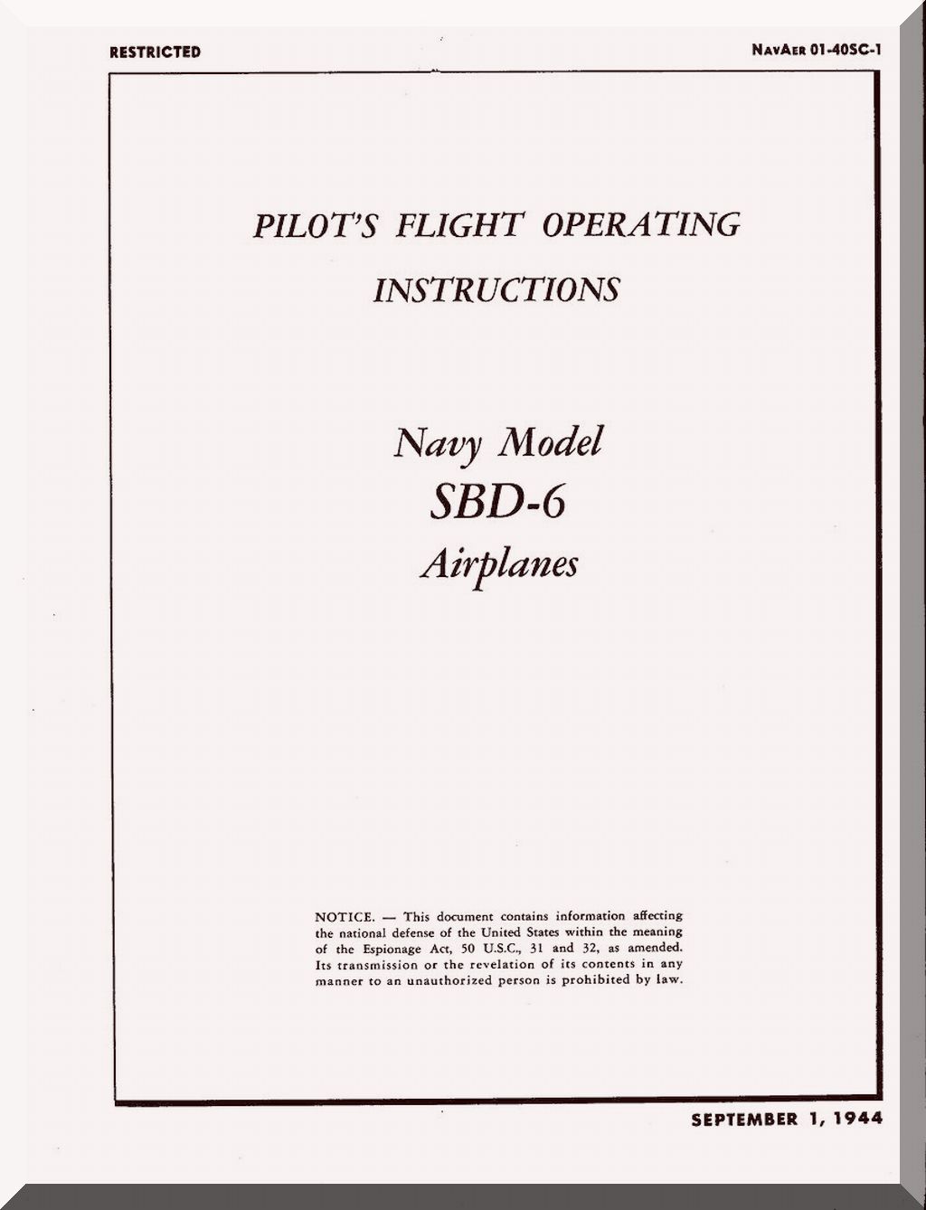 Douglas SBD Dauntless A-24 Banshee Aircraft Manuals Collection - Digital Download