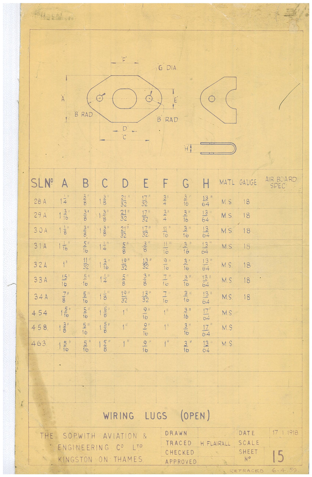 Sopwith Pup — Original WWI Engineering Blueprints · Factory Drawings Archive · Digital Download