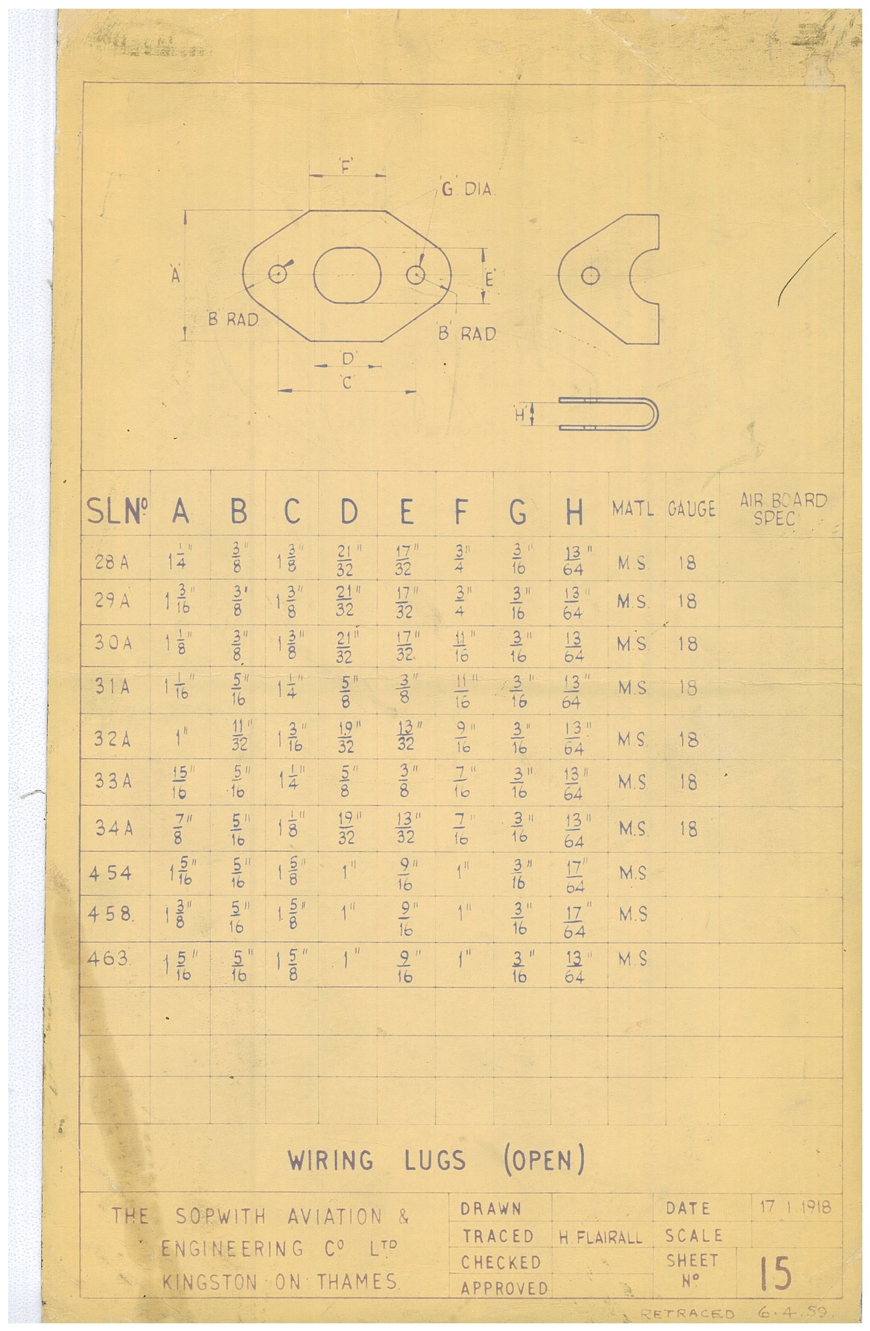 Sopwith Pup — Original WWI Engineering Blueprints · Factory Drawings Archive · Digital Download