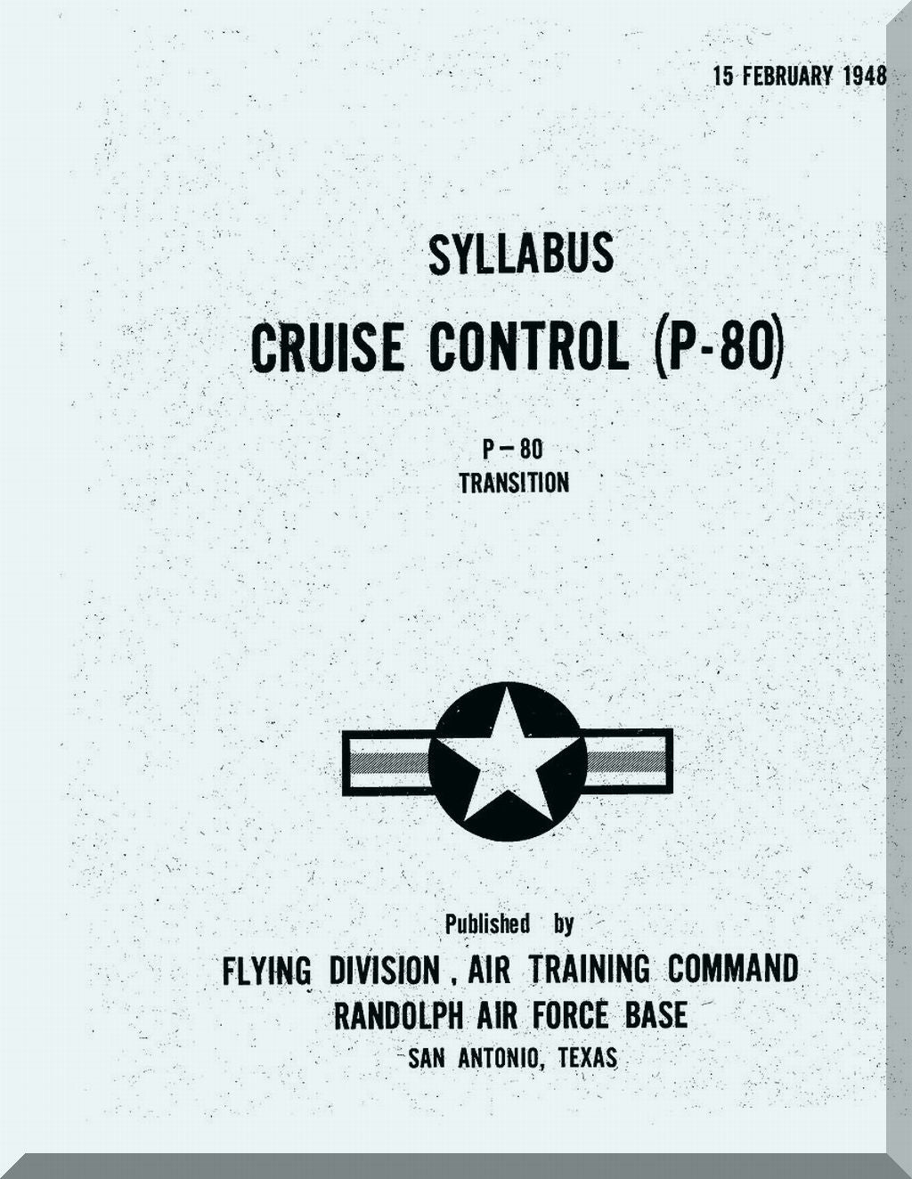 Lockheed P/F-80 Shooting Star Aircraft Manuals Collection - Digital Download