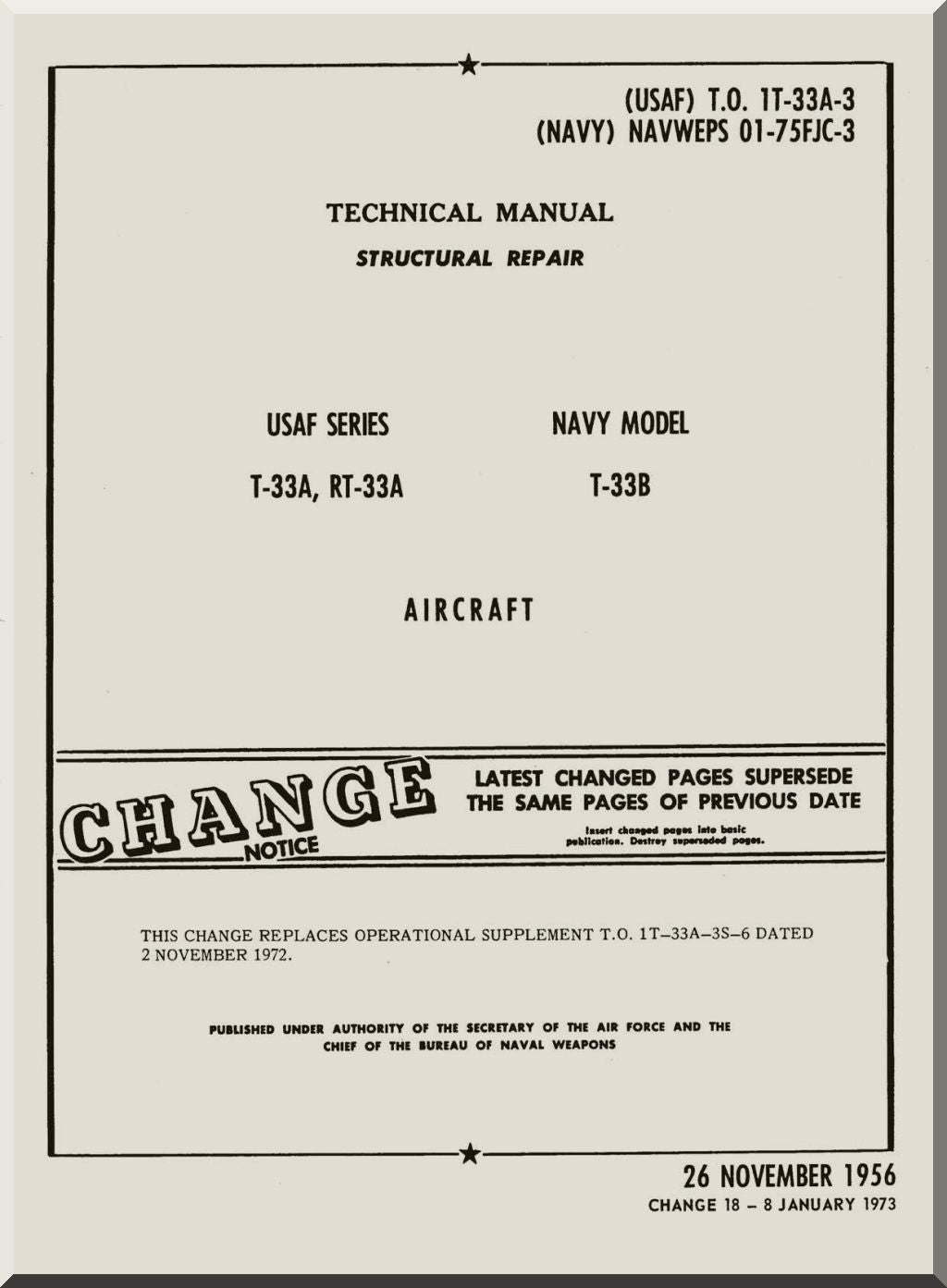 Lockheed T-33 Shooting Star Aircraft Manuals Collection - Digital Download