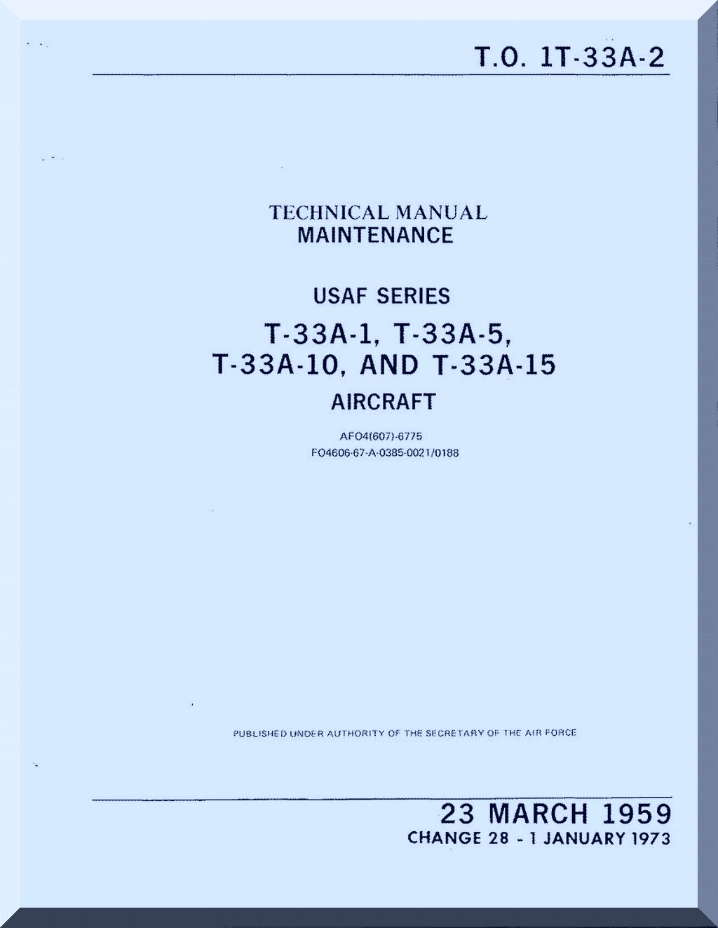 Lockheed T-33 Shooting Star Aircraft Manuals Collection - Digital Download