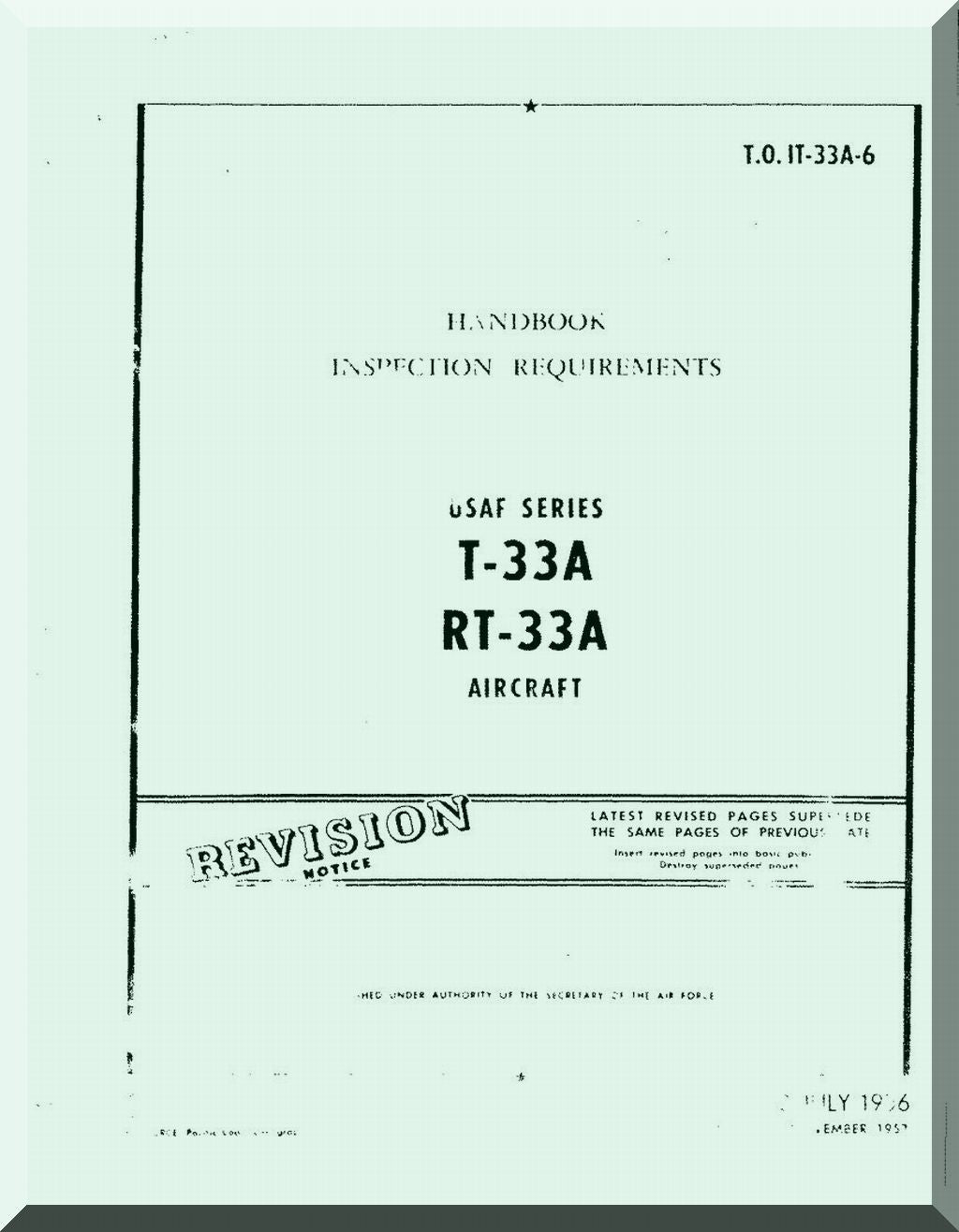 Lockheed T-33 Shooting Star Aircraft Manuals Collection - Digital Download