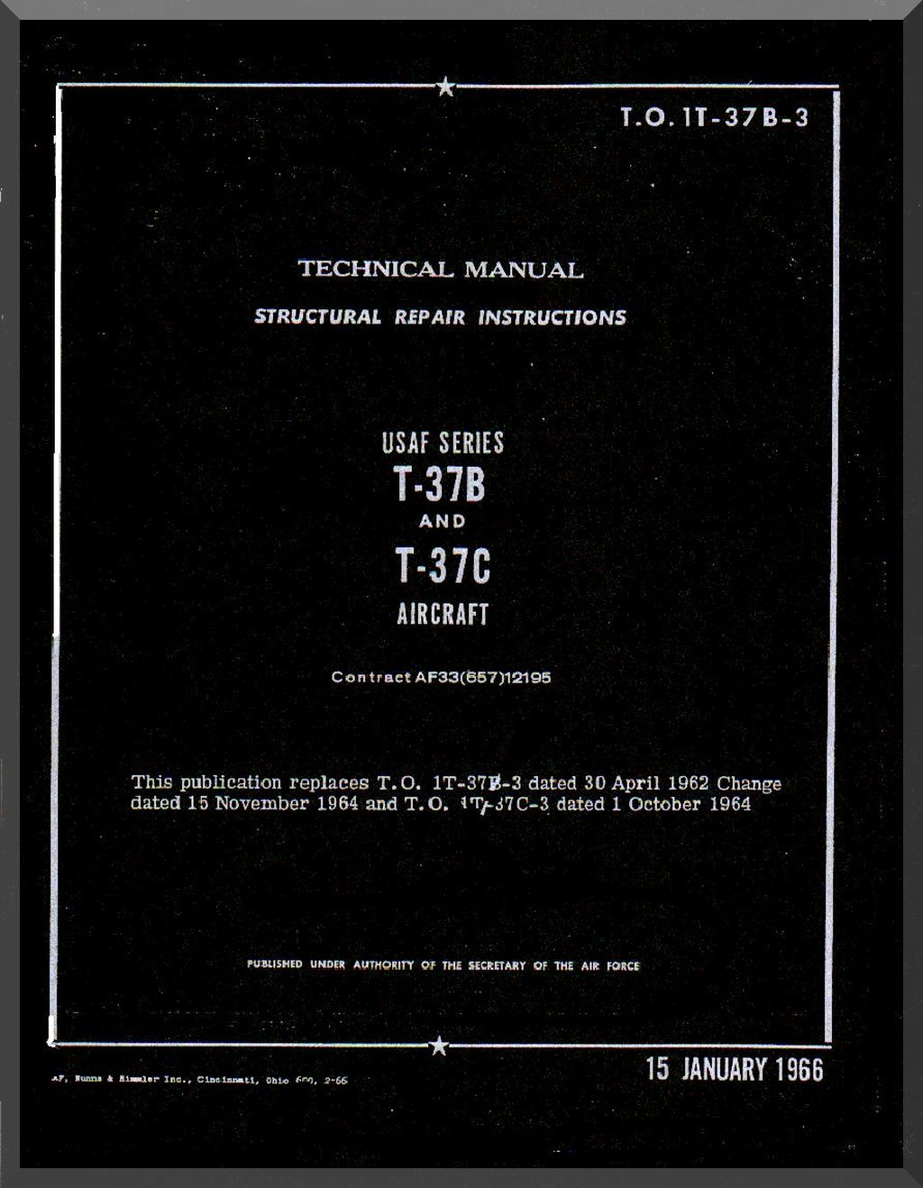 Cessna T-37 Tweet / A-37 Dragonfly Aircraft Manuals Collection