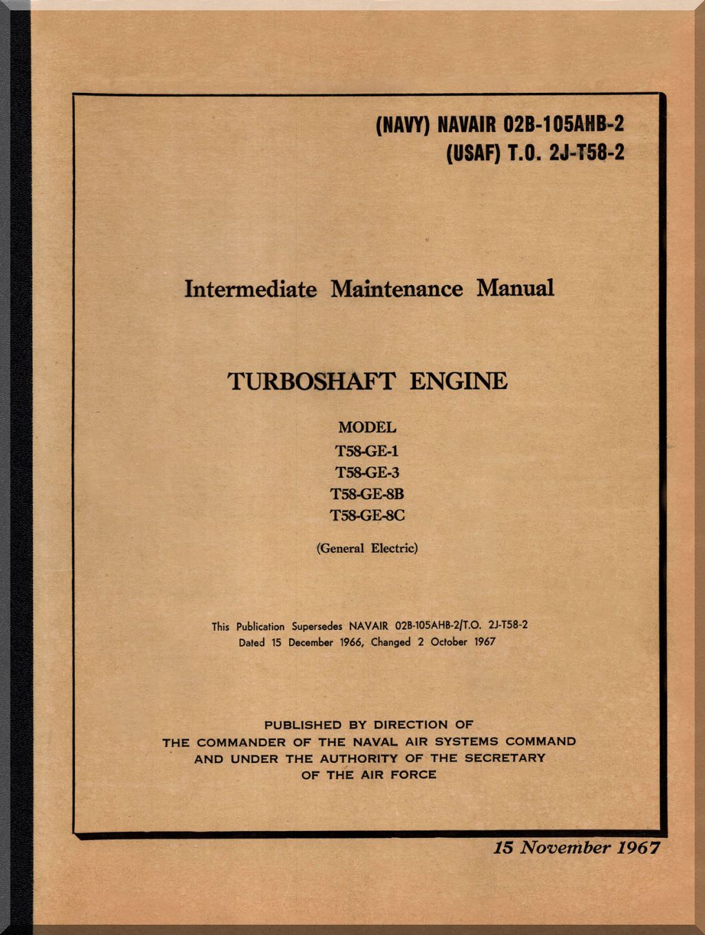 GE Aviation T58 / CT58 Turboshaft Engine Manuals Collection - Digital Download
