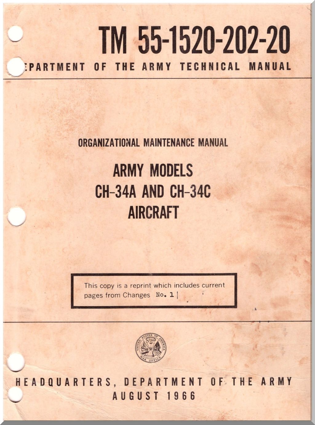 Sikorsky S-58 / H-34 / HSS1 / HUS-1 Helicopter Manuals Bundle - Download