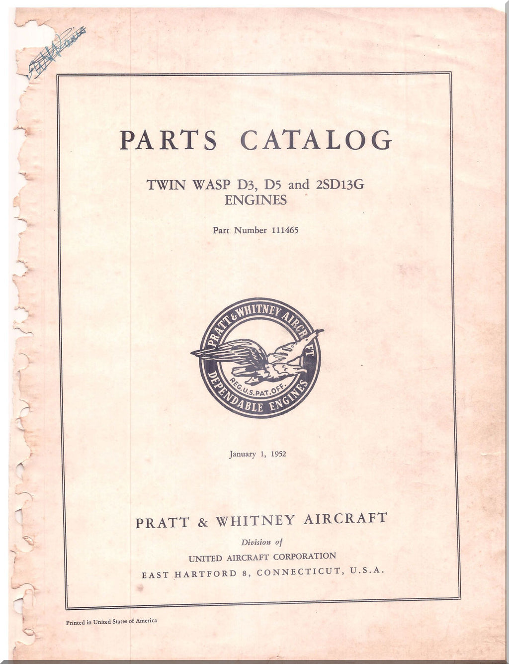 Pratt &amp; Whitney R-1830 " Twin Wasp " Aircraft Engine Manuals Bundle - Download