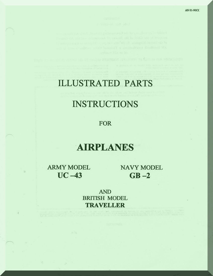 Beechcraft  17 / JB Stagger Wing / C-43 Traveller Aircraft Aeroplane Manuals Bundle - Download -