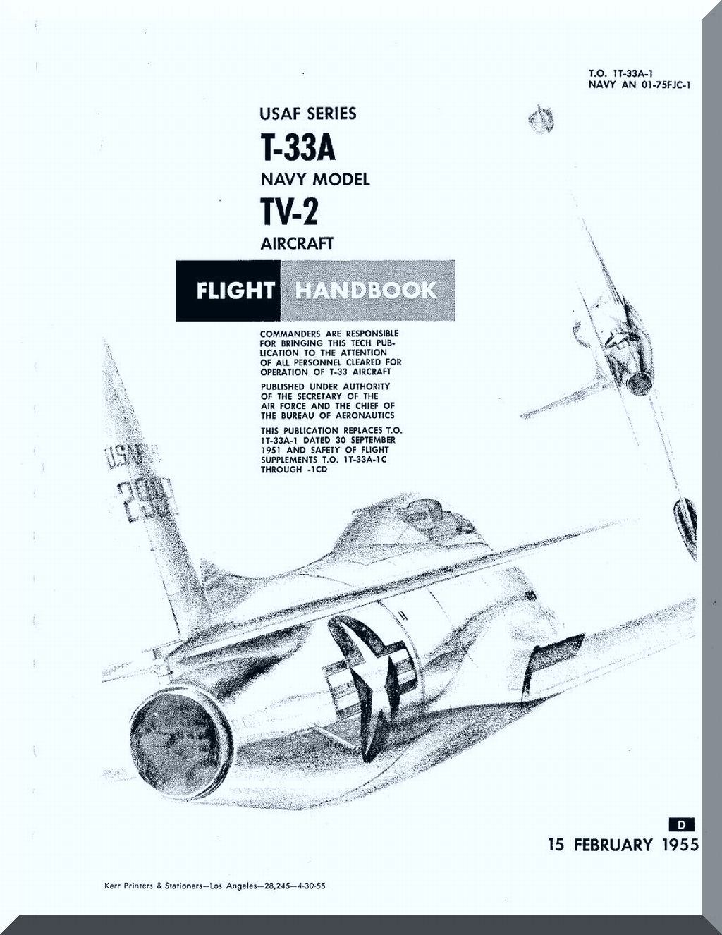 Lockheed T-33 Shooting Star Aircraft Manuals Collection - Digital Download