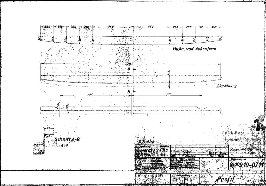 Messerschmitt Bf 109G/K — Original Engineering Blueprints · Factory Drawings Archive · Digital Download