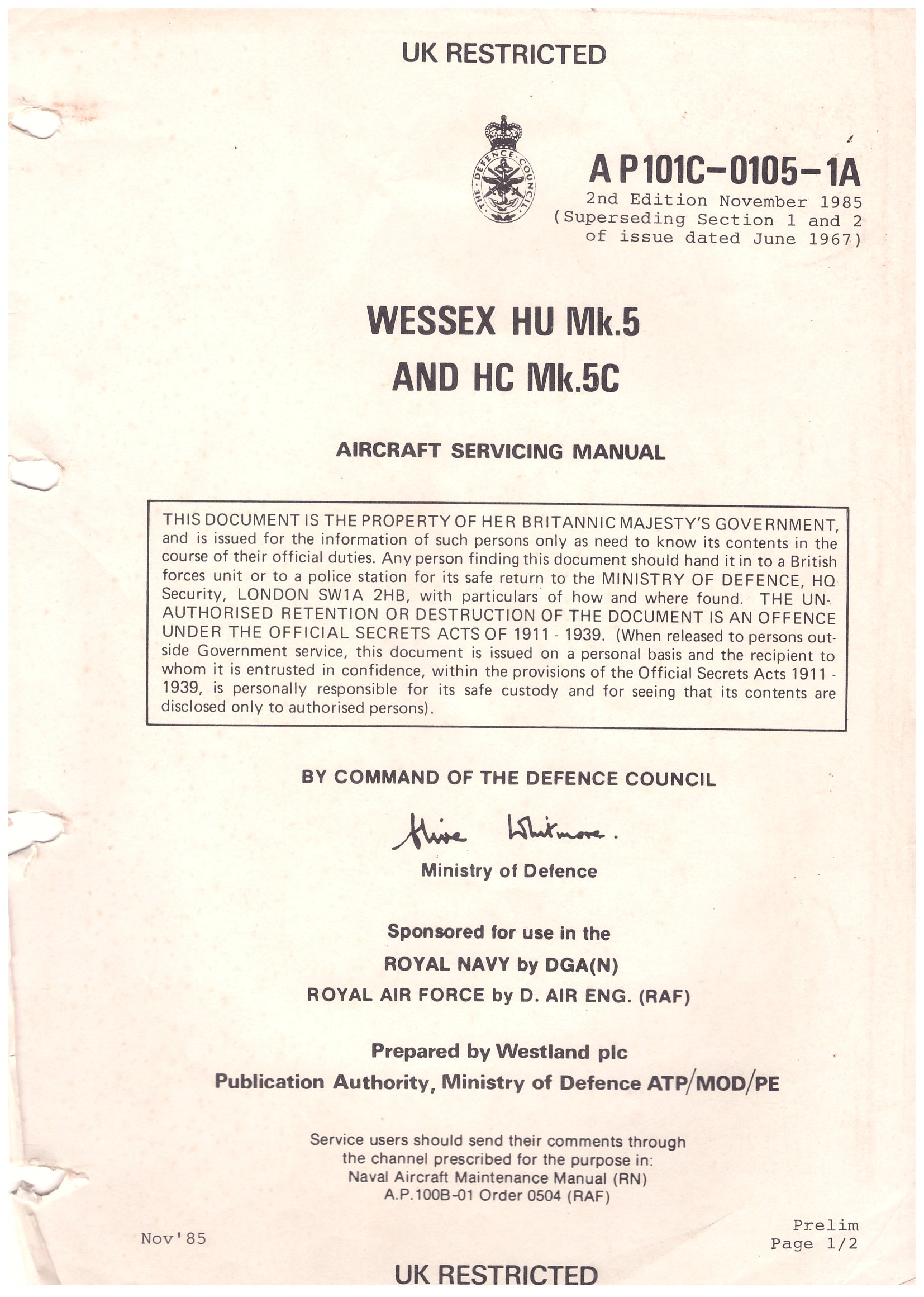 Westlland Helicopter Wessex   Manuals Collection - Download