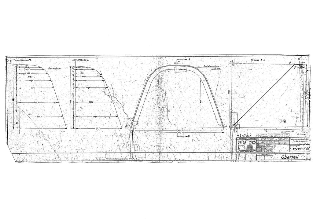 Messerschmitt Bf 109F — Original Engineering Blueprints · Factory Drawings Archive · Digital Download
