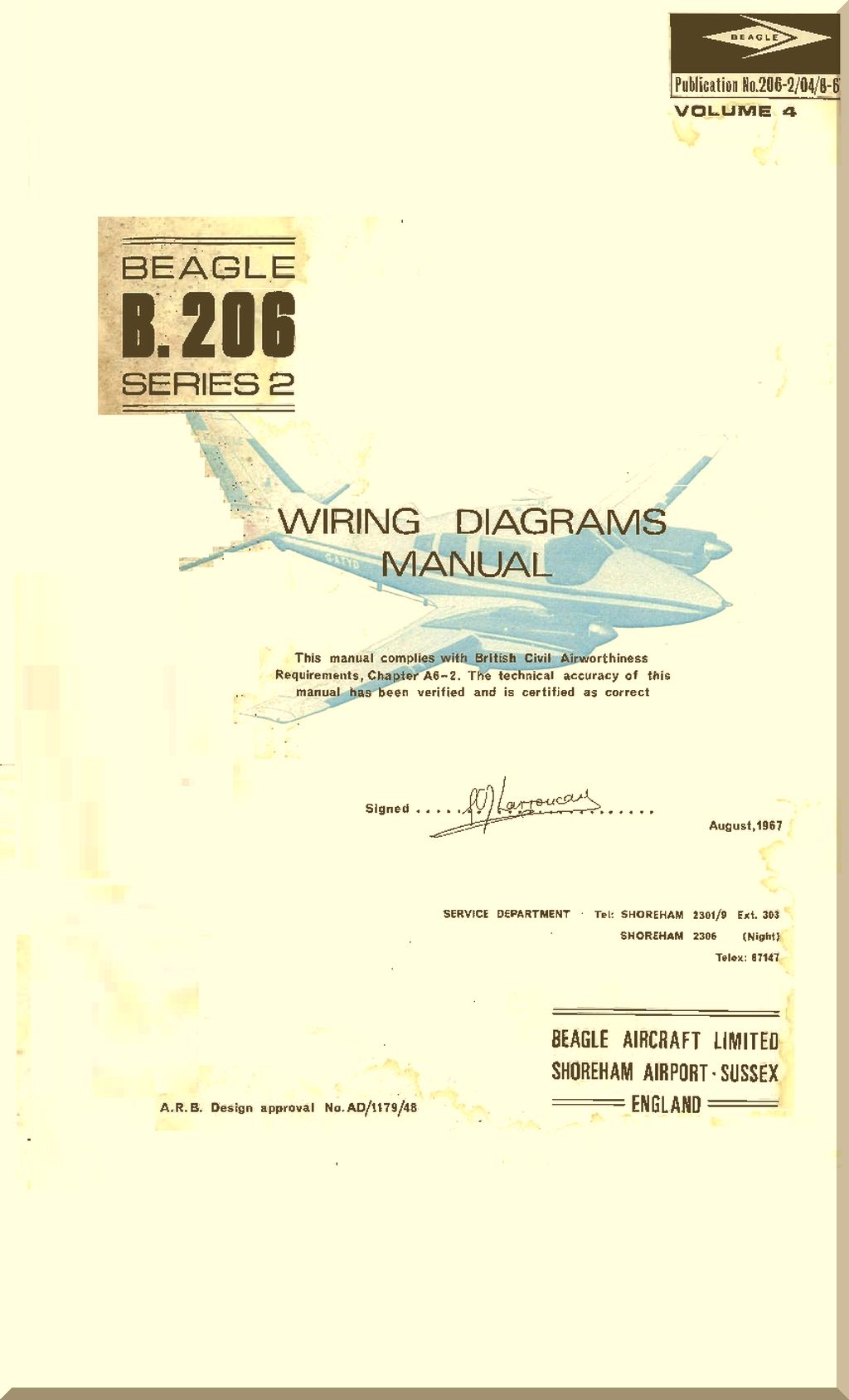 Beagle 206 Aircraft Manuals Collection - Digital Download