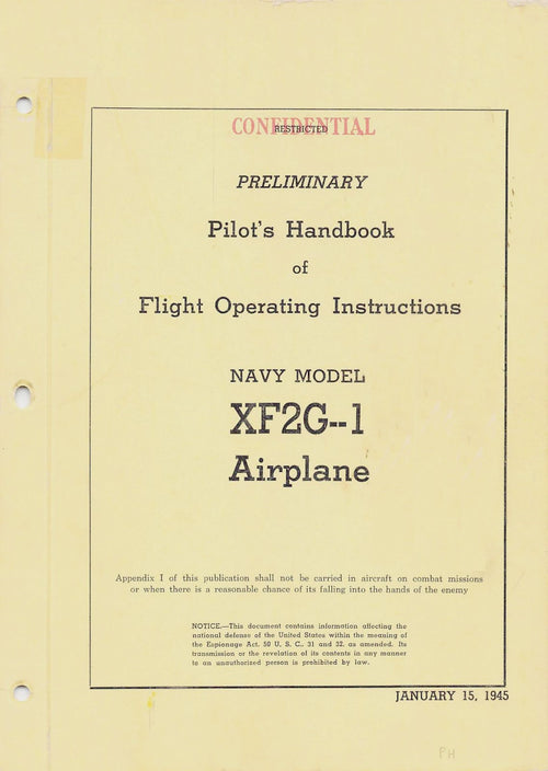 AU-1 / FG / F1G / F2G / F3A / F4U " Corsair / Super Corsair " Aircraft Manuals Bundle -Download
