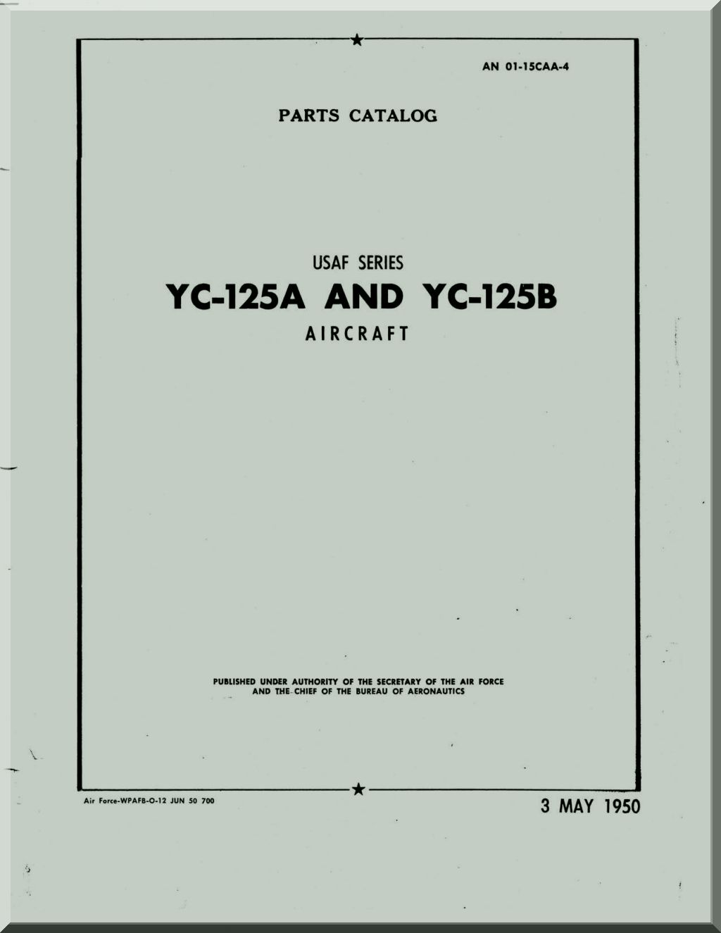 Northrop YC-125 Raider Manuals Collection - Digital Download