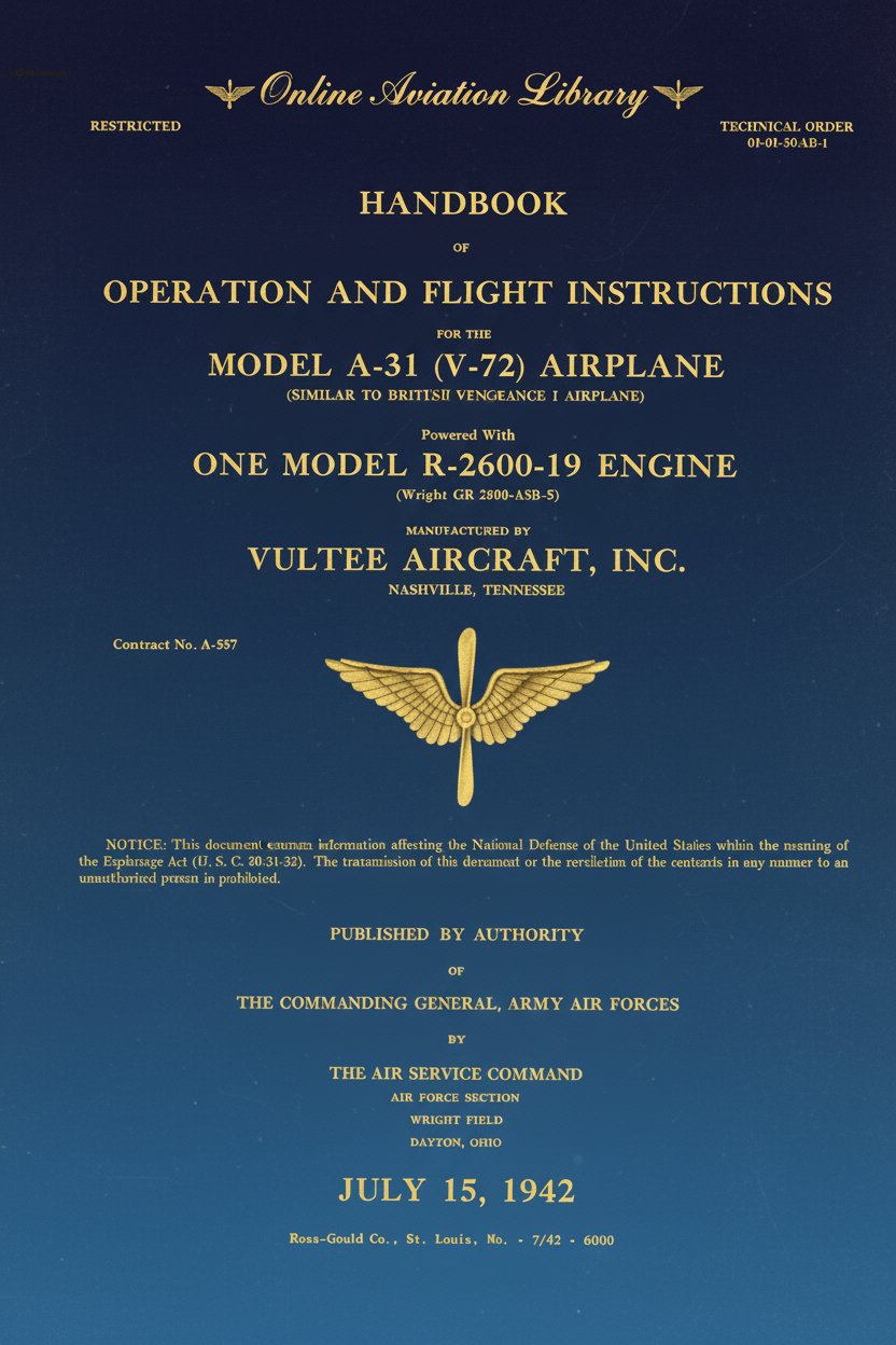 A-31 Vengeance Manual Cover Page