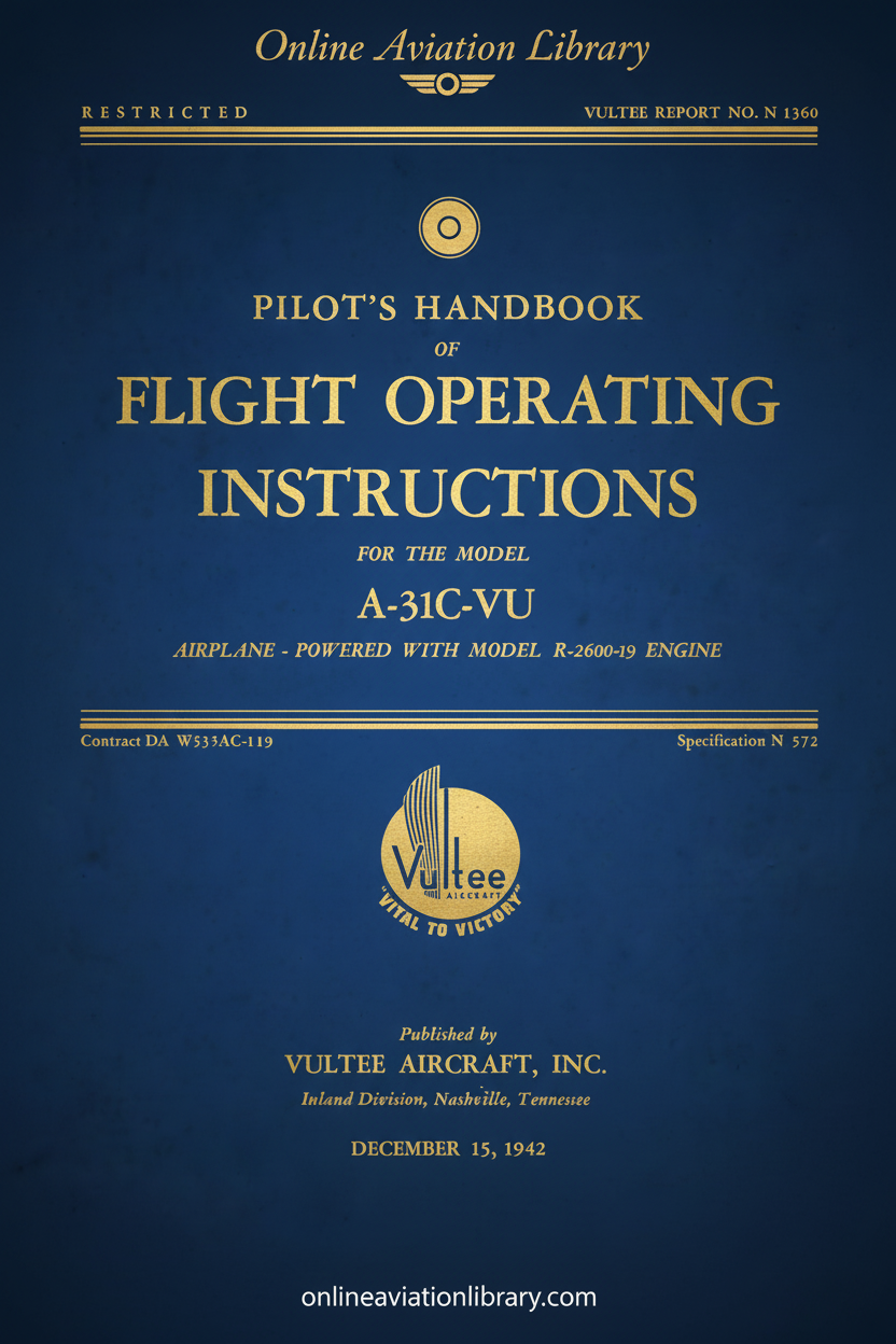 A-31C-VU Pilot's Handbook Cover Page