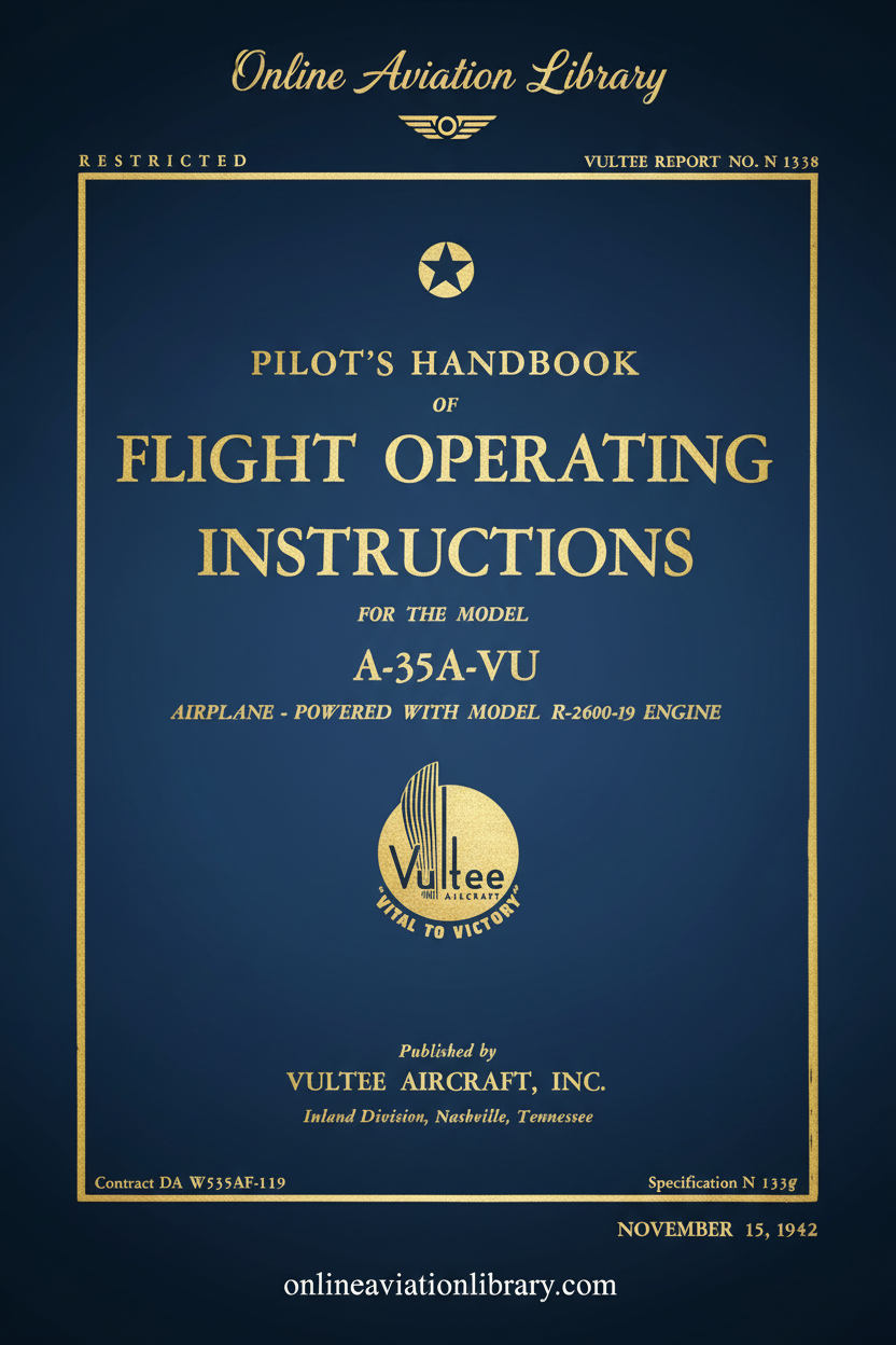 A-35A-VU Pilot's Handbook Cover Page