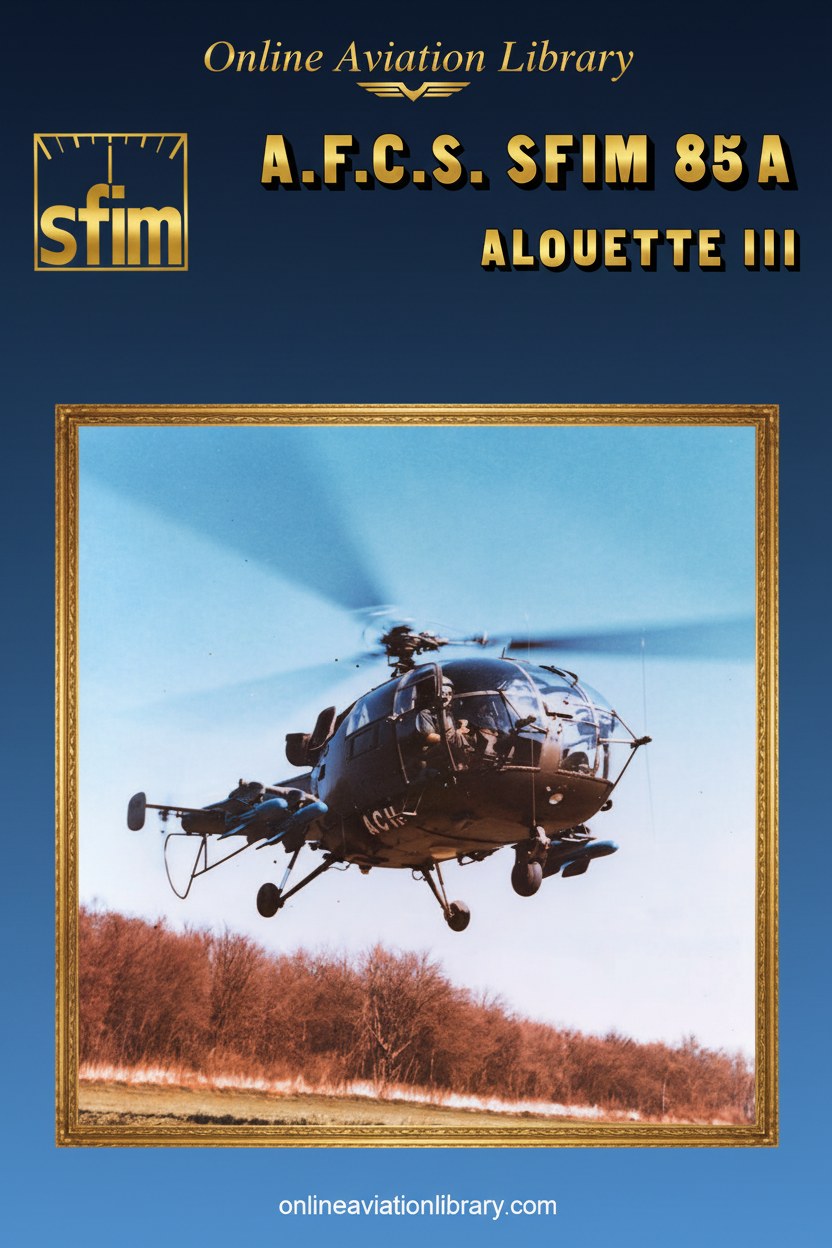 A.F.C.S. SFIM 85A Alouette III Cover