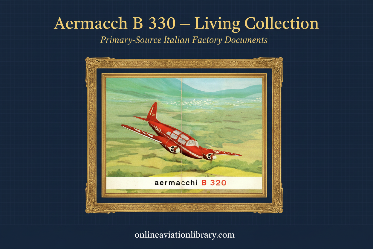 Aermacchi B.320 Brochure Art Banner