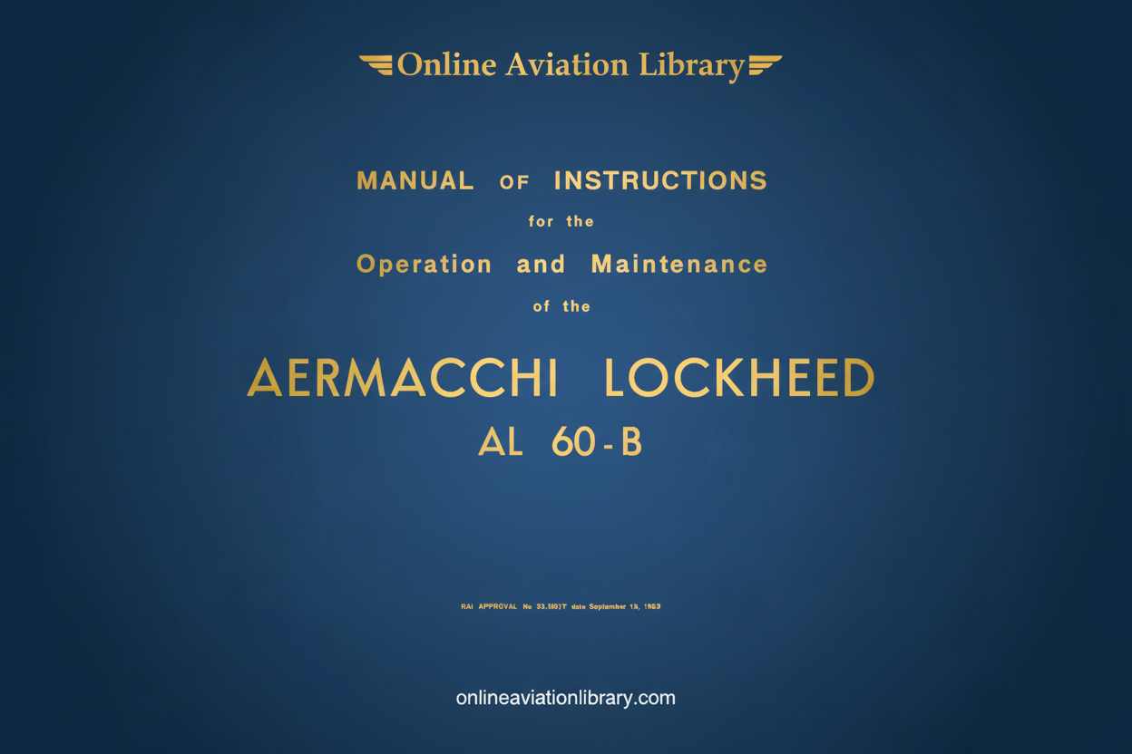 Aermacchi Lockheed AL 60-B Manual Cover Page