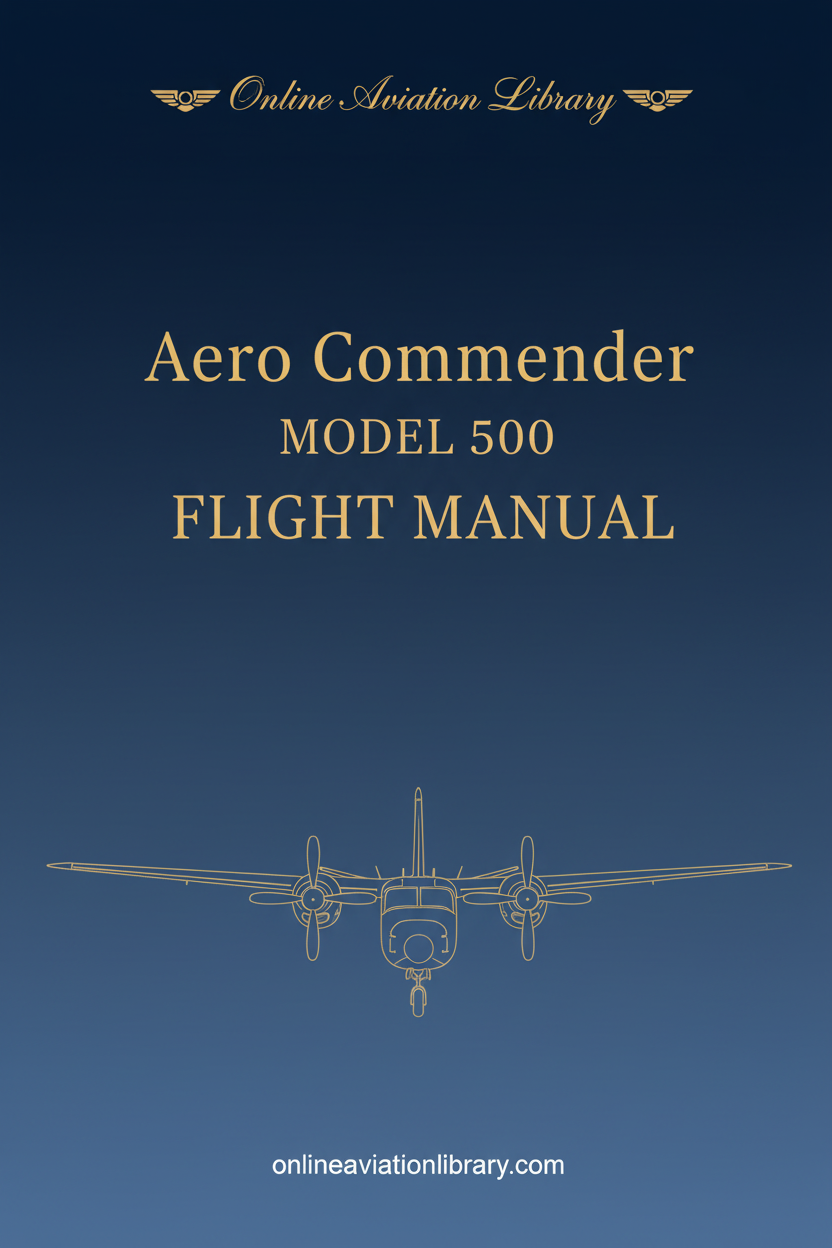 Aero Commander 500 Manual Cover Page