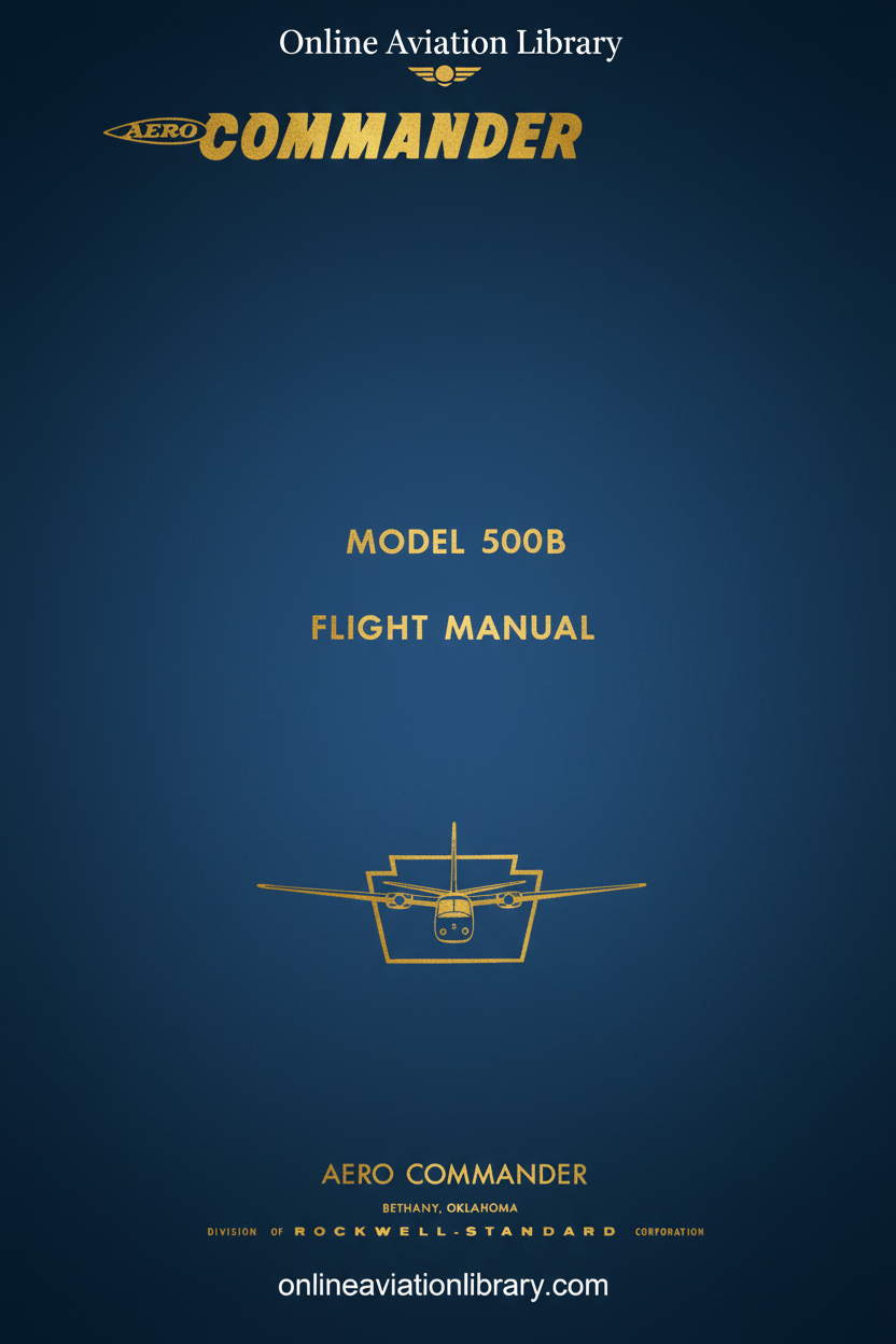 Aero Commander 500B Manual Cover Page