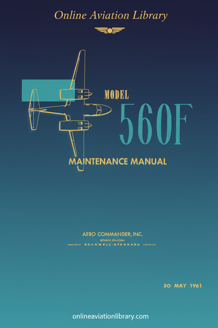 Aero Commander 560F Maintenance Manual Cover Page