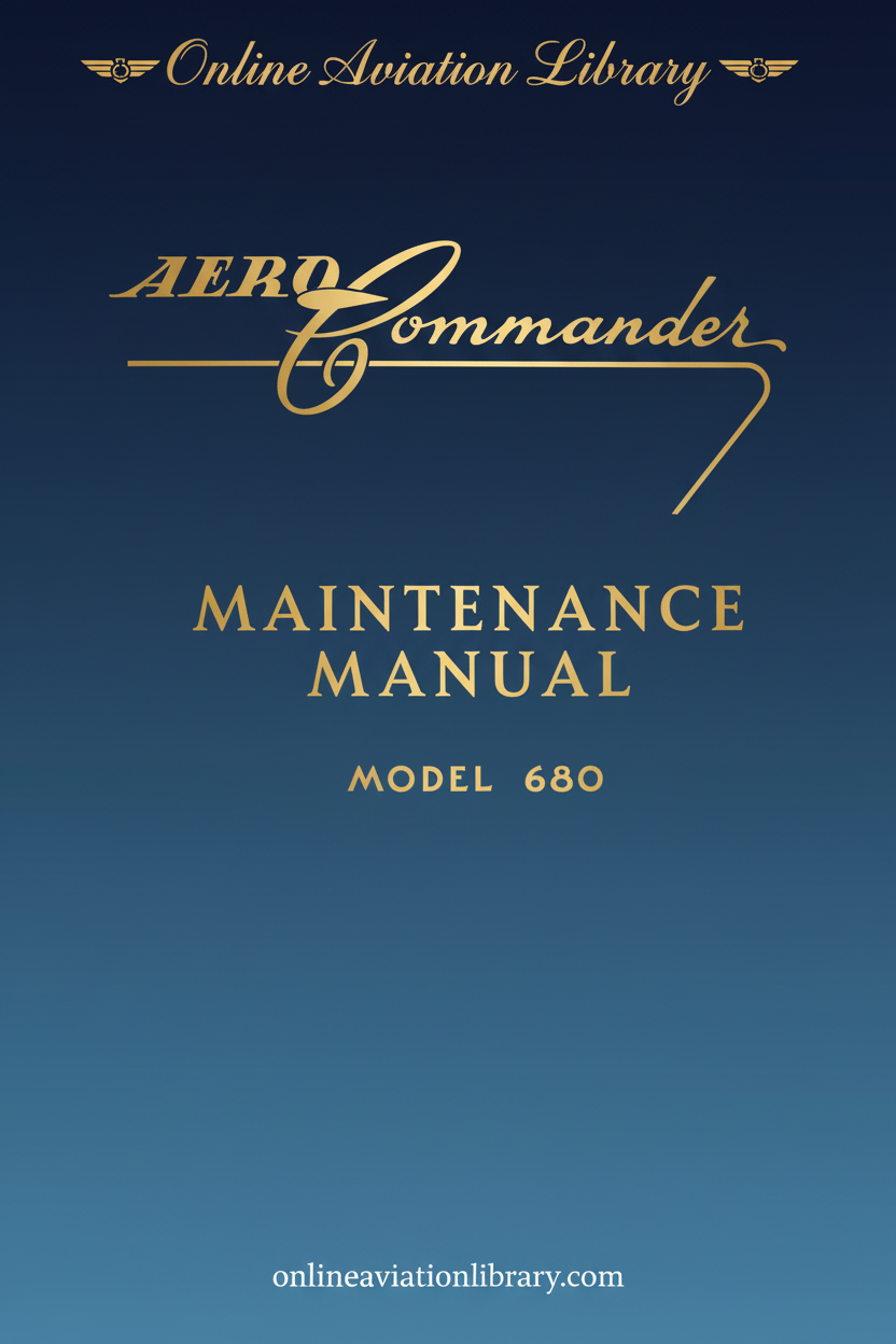 Aero Commander 680 Maintenance Manual Cover Page