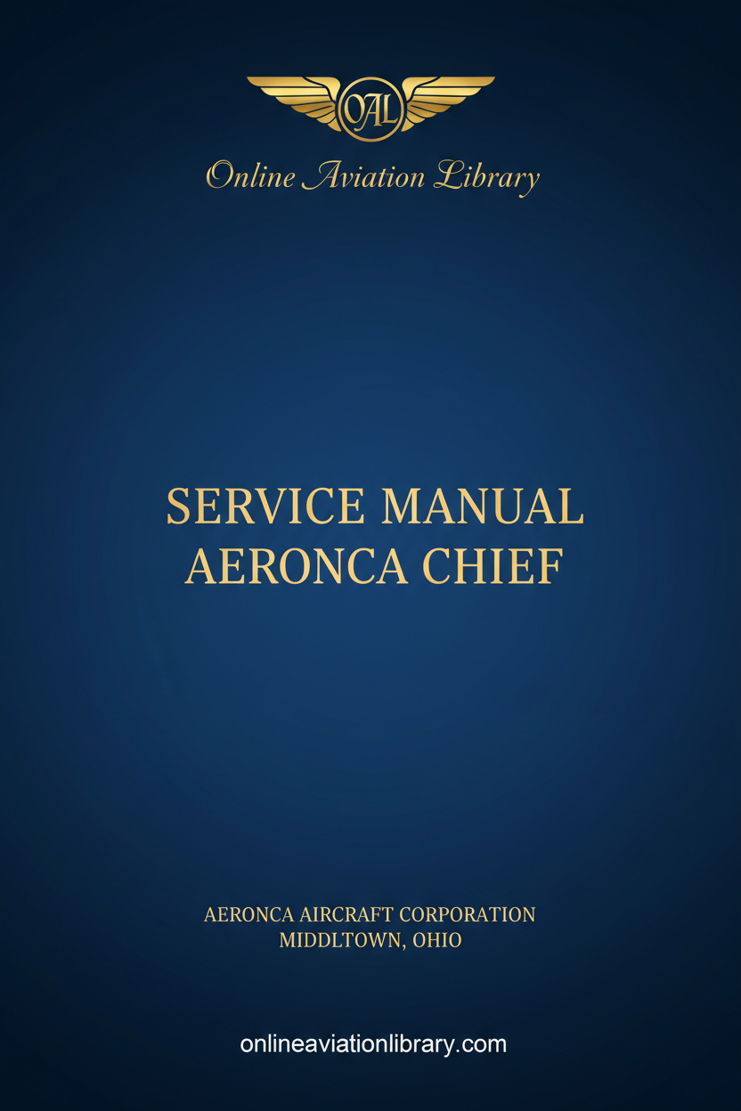 Aeronca Chief Service Manual - Standard Cover Page